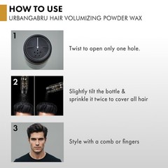 UrbanGabru Hair Volumizing Powder Wax 5g | Strong Hold Matte Finish Styling