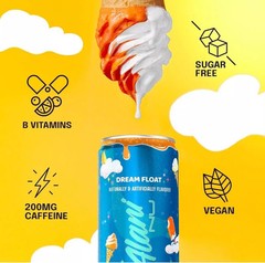 Alani Dream Float Sugar Free, Low Calorie Energy Drinks, 200mg Caffeine (6 Pack)