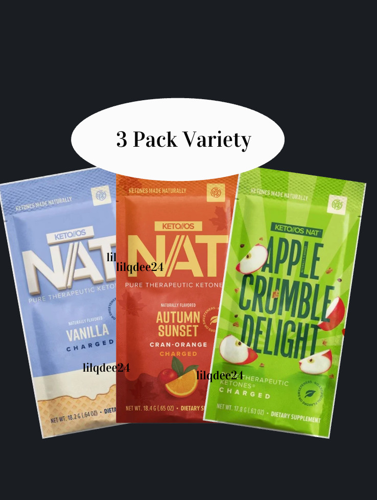 Pruvit Keto OS NAT Vanilla, Autumn Sunset, Apple Crumble Charged 😋 3 Pack! 2027