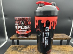 GFUEL Scream Stab Stimulant Ghost Face Collector’s Plastic Shaker + Tub G FUEL