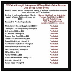 Extra Strength L-Arginine 5000mg | Pre Workout | Cardio Amaze 3 Pk.
