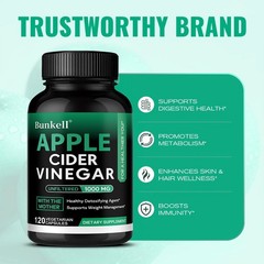 Apple Cider Vinegar Capsules 1000mg Supports Digestive Health 30-120 Pills Vegan