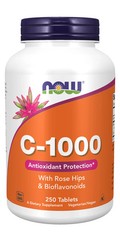 NOW Supplements – C-1000 With Rose Hips & Bioflavonoids 250 Tablets