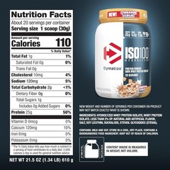 Dymatize ISO100 Whey Protein Isolate Cinnamon Cereal 20 Servings 25g Protein