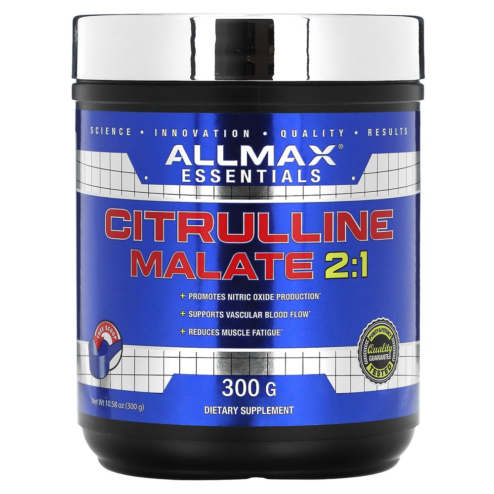 ALLMAX Nutrition Citrulline Malate 2 1 10 58 oz 300 g Dairy-Free, GMP Quality