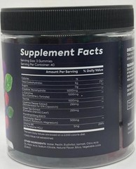 LOT OF THREE Bageto CREATINE Monohydrate Gummies 8000mg Ras Blue 120 Exp 8/27