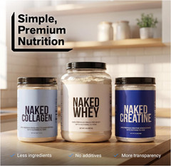 NAKED Strawberry Whey Protein Powder, 25g Protein, 24 Servings