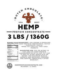 Hemp Heart Protein Concentrate, Premium USA Grown, Pure Natural, Non-GMO