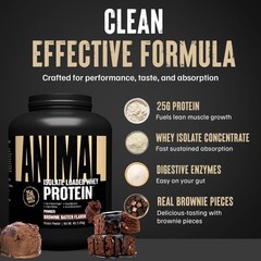 Animal Whey Isolate Whey Protein Powder – Isolate Loaded for Post Workout and Re