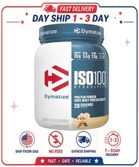 Dymatize ISO100 Hydrolyzed Whey Isolate Protein Powder, Gourmet Vanilla, 20 Serv