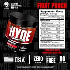 Ultimate Energy Pre Workout – Mr. Hyde Signature, 30 Servings, Fruit Punch