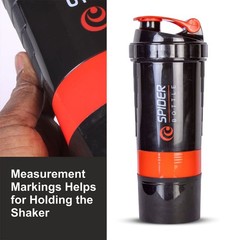 FitBox Spider Shaker Bottle 500ml | 2 Compartments