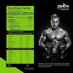 Zenith Nutrition Whey Protein With Enzymes Rich Chocolate Flavor 1 Kg