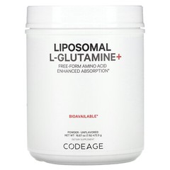 Liposomal L-Glutamine+ Powder, Free-Form Amino Acid, Enhanced Absorption,