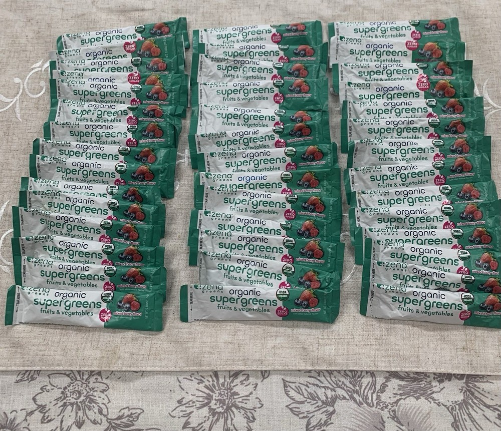 Zena Organic Super Greens Fruits & Vegetables 42 Count – Mixed Berry!