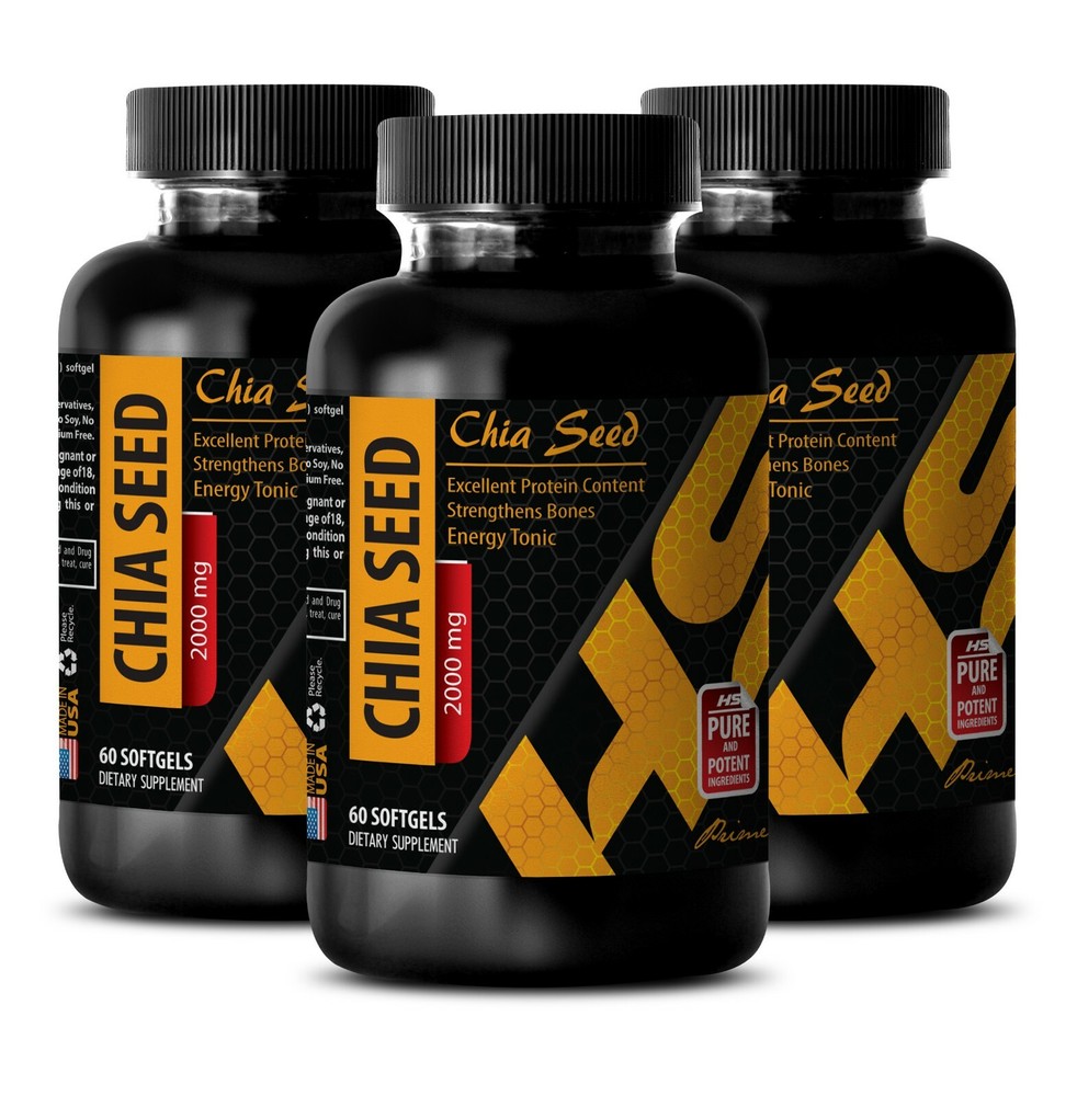 blood pressure glucose – CHIA SEED OIL – weight loss pills 3 BOTTLE