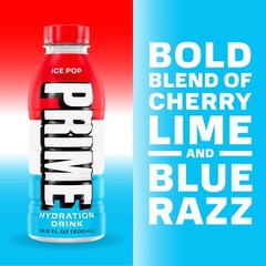 PRIME Hydration ICE POP | Sports Drinks | Electrolyte 16.9 Fl Oz (Pack of 12)