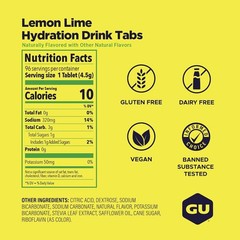 GU Energy Hydration Electrolyte Drink Tablets 8-Count 96 Servings Lemon
