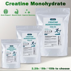 Pure Creatine Monohydrate 10lbs Powder Micronized 5000mg Per Serving Unflavored