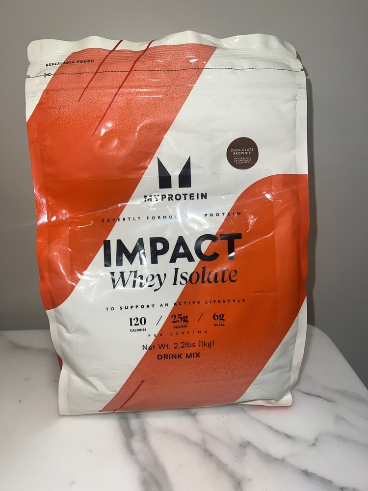 MyProtein Impact Whey Isolate Protein Drink Mix – Chocolate Brownie – 12/2026