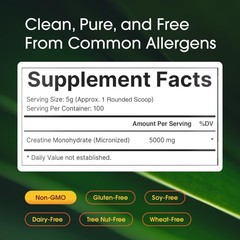 NatureBell Micronized Creatine Monohydrate Powder – 1.1 Pound (Pack of 1)