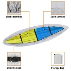 iCOVER Kayak Canoe Cover Heavy Duty Waterproof Outdoor Storage Dust UV Resistant