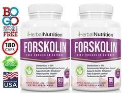 Best Forskolin Extract Weight Loss Supplement 180 Capsules 250mg 20% Extract