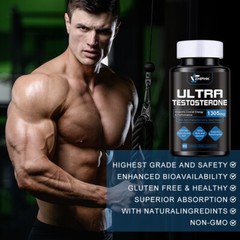 Testosterone Booster for Men, Male Enhancement Pills, Energy, Libido 60 Capsules
