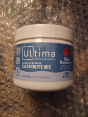 Ultima Replenisher Broad Spectrum Electrolyte Mix Blue Raspberry 3.7oz ea 7/26