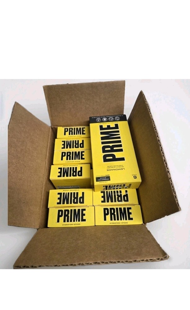 Prime Hydration Lemonade Electrolyte Drink Mix 6 stick (Lot Of 12) Boxes 72 Ct