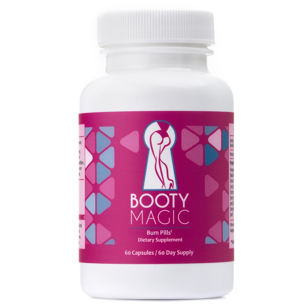 Booty Magic Butt Enhancement Pills – 2 Months Supply of 60 Count (Pack 1)