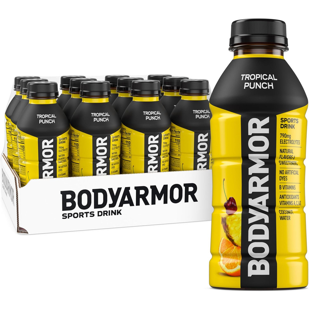 BODYARMOR Sports Drink, Tropical Punch, Electrolyte Drink Hydration, 16 Fl Oz Bo