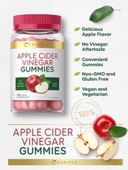 Carlyle Vegan Apple Cider Vinegar Gummies | 75 Count | 75 (Pack of 1)