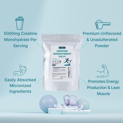 2LB-10LB Creatine Monohydrate Powder Micronized Creatine 5000mg(5g) Per Serving