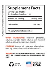 Glutamine Powder – L-GLUTAMINE – Brain Boost – Protein Synthesis – 1B 100Ct