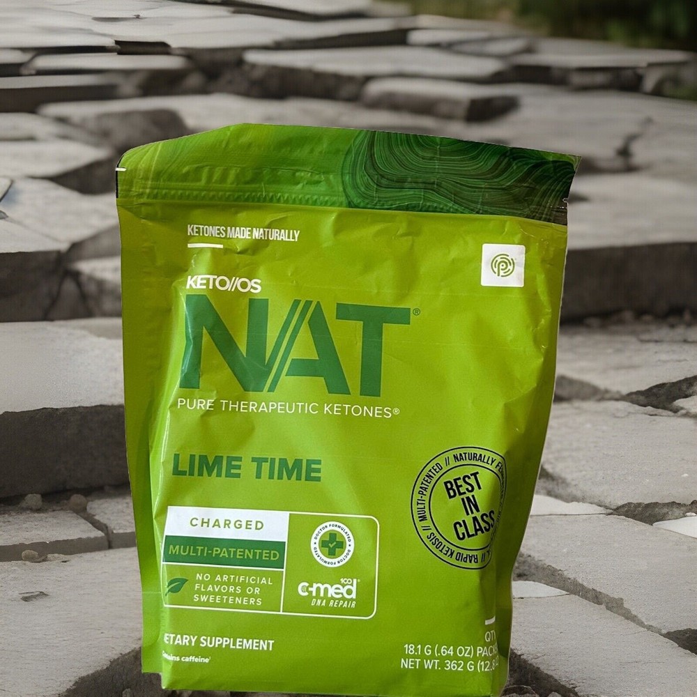 PRUVIT ketone drink Keto Nat LIME TIME Charged 20 pack