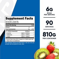 Nutricost BCAA Powder (Strawberry Kiwi) 90 Servings – Gluten Free and Non-GMO