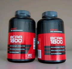 Lot of 2 GNC BCAA Pro Performance Amino Acid 1800 mg 120 Capsulesx2 Exp 11/26