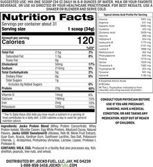 Jocko Mölk Whey Protein 22g Monk Fruit Blend, 31 Servings (Mint Chocolate)