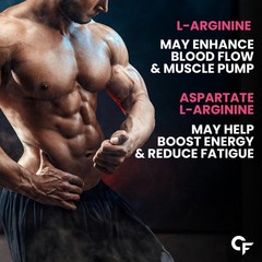 L Arginine Supplement 3000mg | Pre-workout For Unisex – Strawberry Flavour – 90g