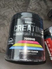 Creatine Monohydrate Gummies Raspberry Flavor 7000 Mg 120 Servings Sugar Free