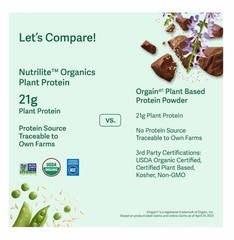 Nutrilite Organics Plant Protein Powder Vegan USDA Organic Chocolate