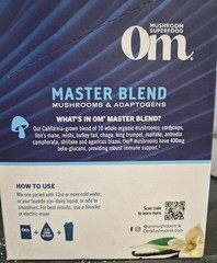 OM Master Blend Plant Protein Mushrooms & Adaptogens Dietary Supplement Power