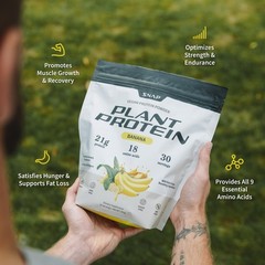 Organic Plant Protein Powder, Muscle Builder & Recovery Vegan Banana 30 Servings