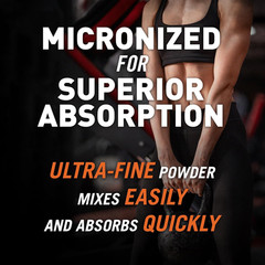 Creatine Monohydrate Powder – Unflavored, 5G per Scoop, 100 Servings