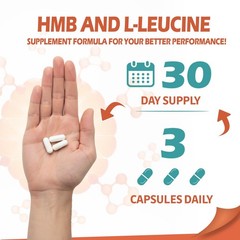 HMB and L-Leucine 3000mg – Daily Vegan Supplement for Active Adults, Supports…