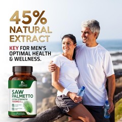 Saw Palmetto for Men 1000MG Prostate Health Supplement 120 Count (Pack of 1)