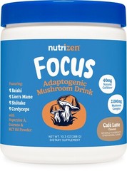 Nutricost Nutrizen AM Focus Adaptogenic Mushroom Drink (Cafe Latte Flavored)