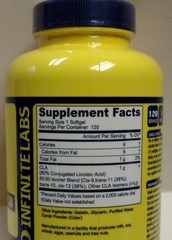 Infinite Labs – CLA – Conjugated Linoleic Acid – 120 Softgels – Expire 4/2024