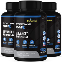 Fortivir Max- Bodybuilding & Men’s Health Support- 3 Bottles- 270 Capsules